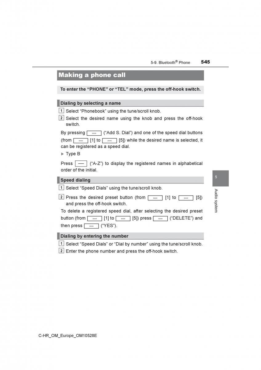 Toyota C HR owners manual / page 545