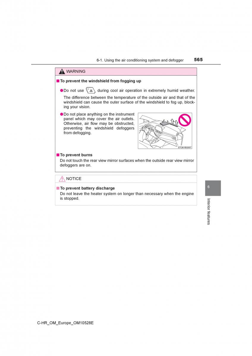 Toyota C HR owners manual / page 565