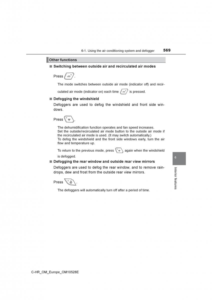 Toyota C HR owners manual / page 569