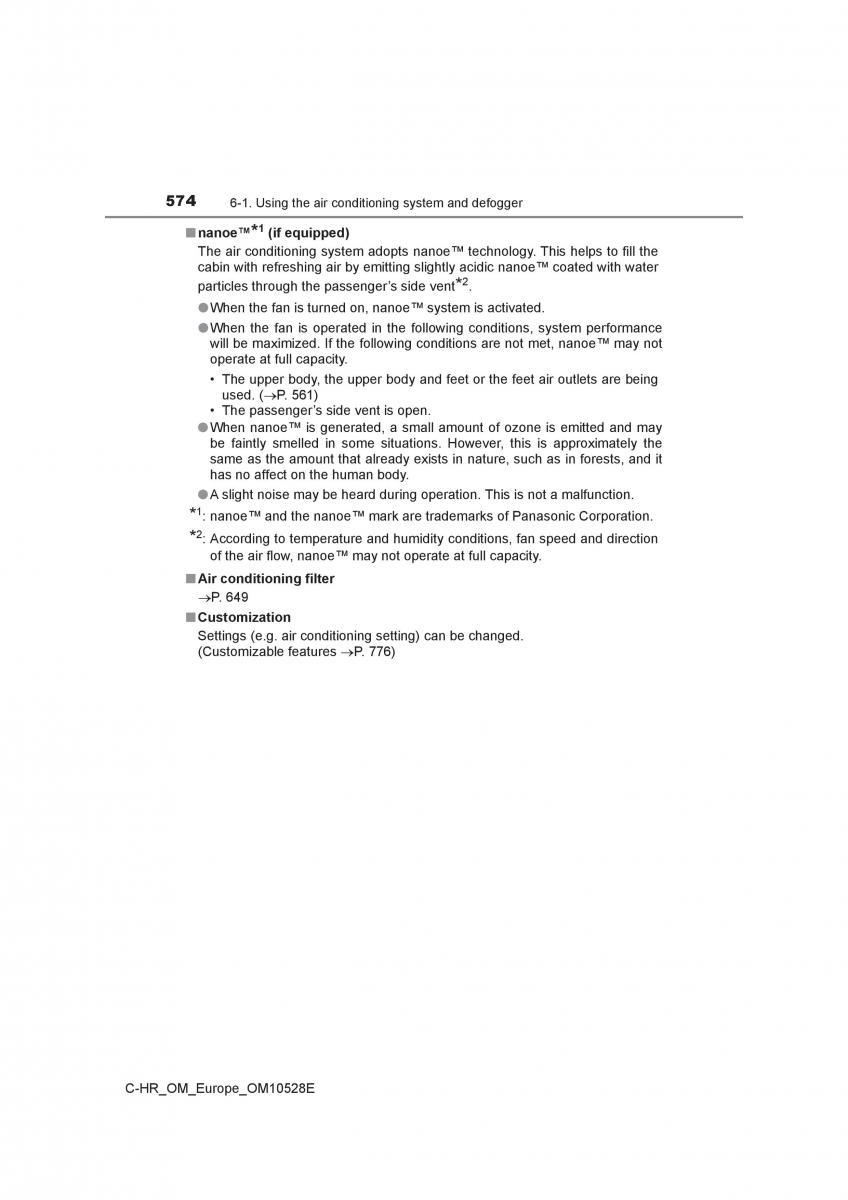 Toyota C HR owners manual / page 574