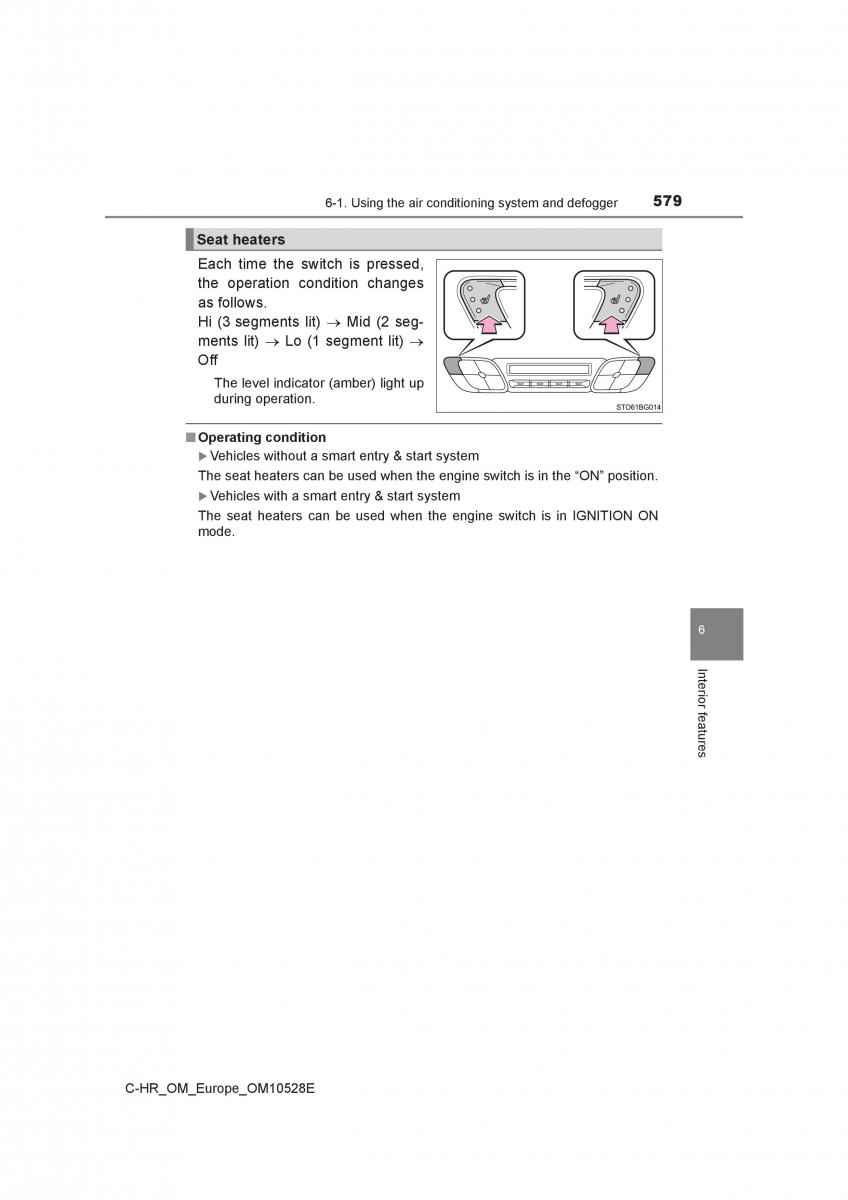 Toyota C HR owners manual / page 579