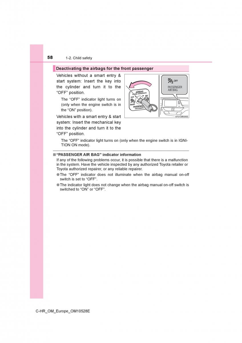 Toyota C HR owners manual / page 58