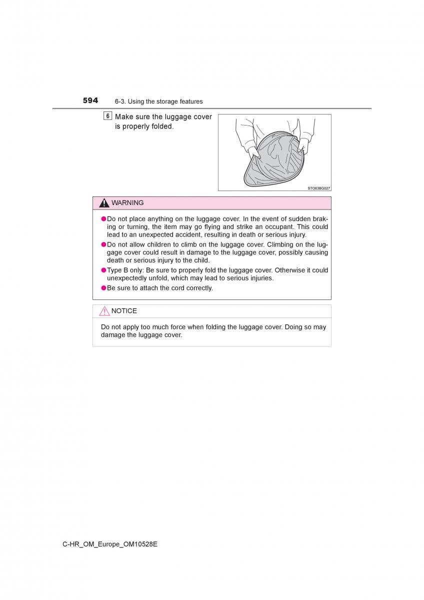 Toyota C HR owners manual / page 594