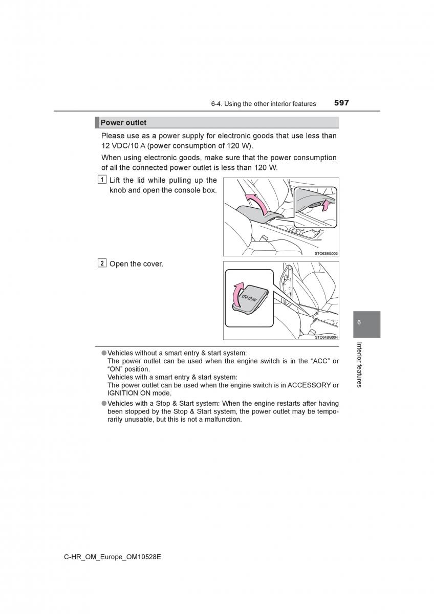 Toyota C HR owners manual / page 597