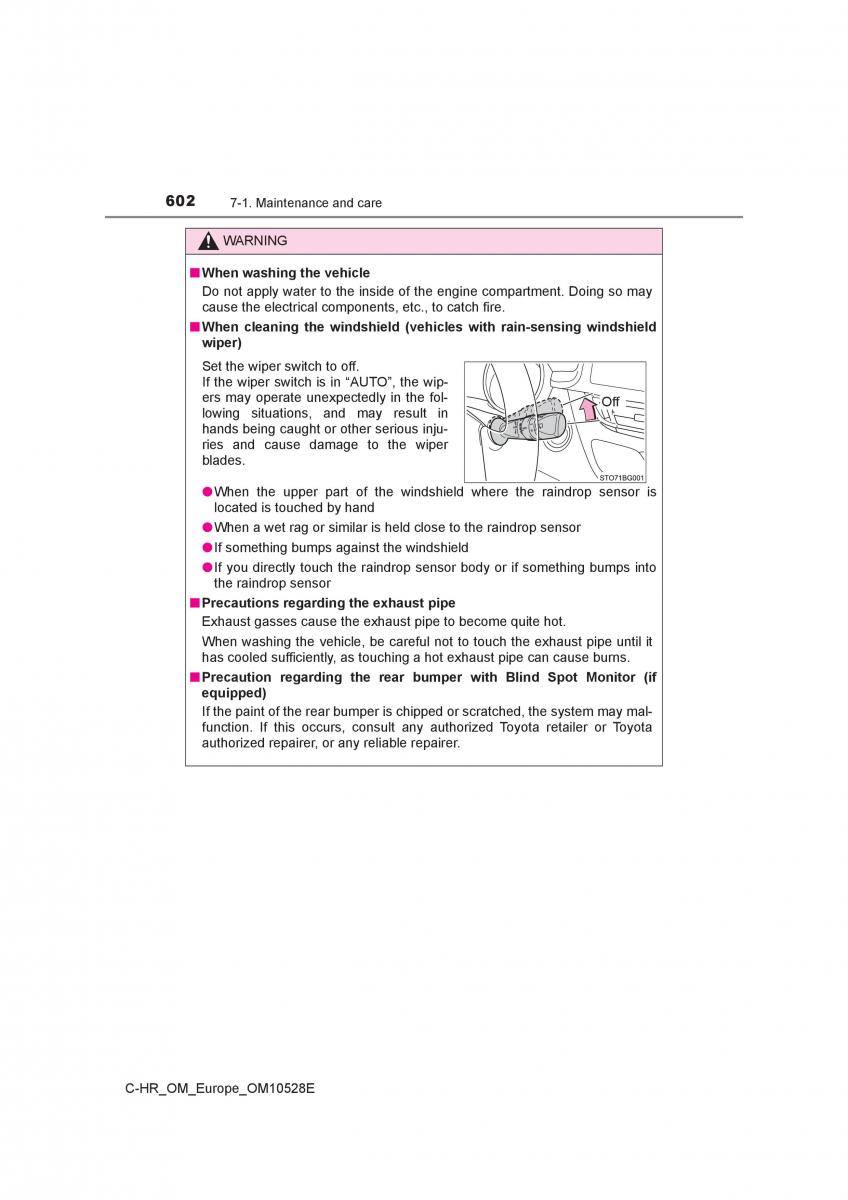 Toyota C HR owners manual / page 602