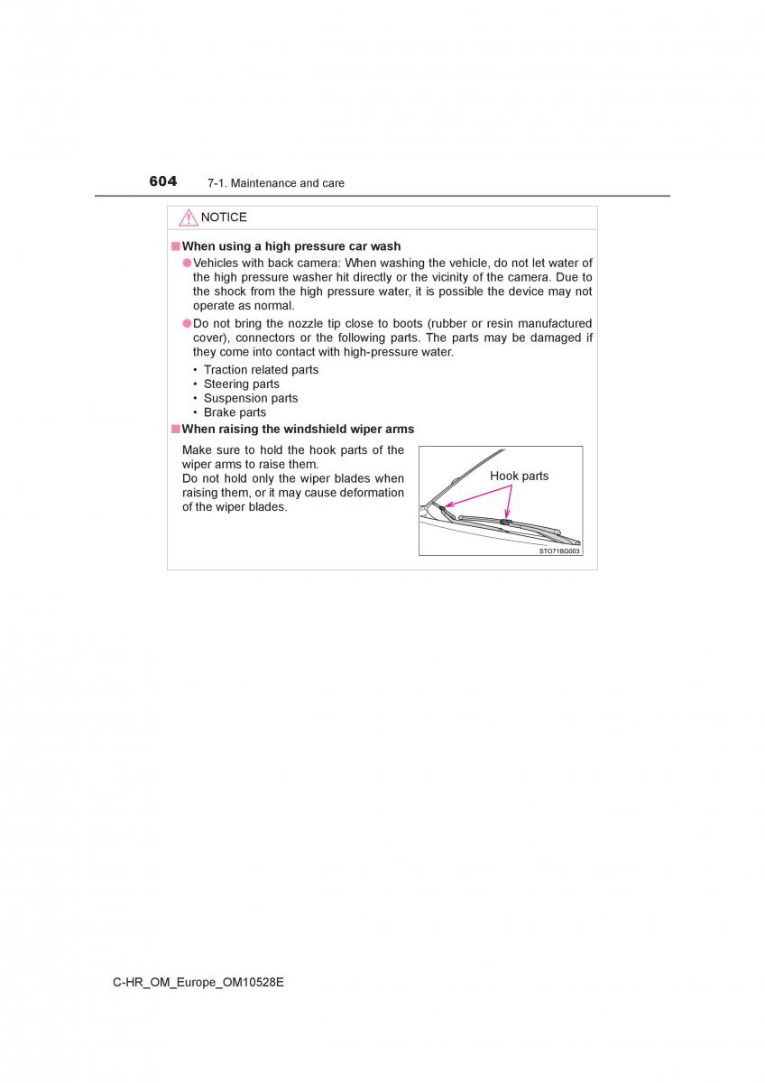 Toyota C HR owners manual / page 604