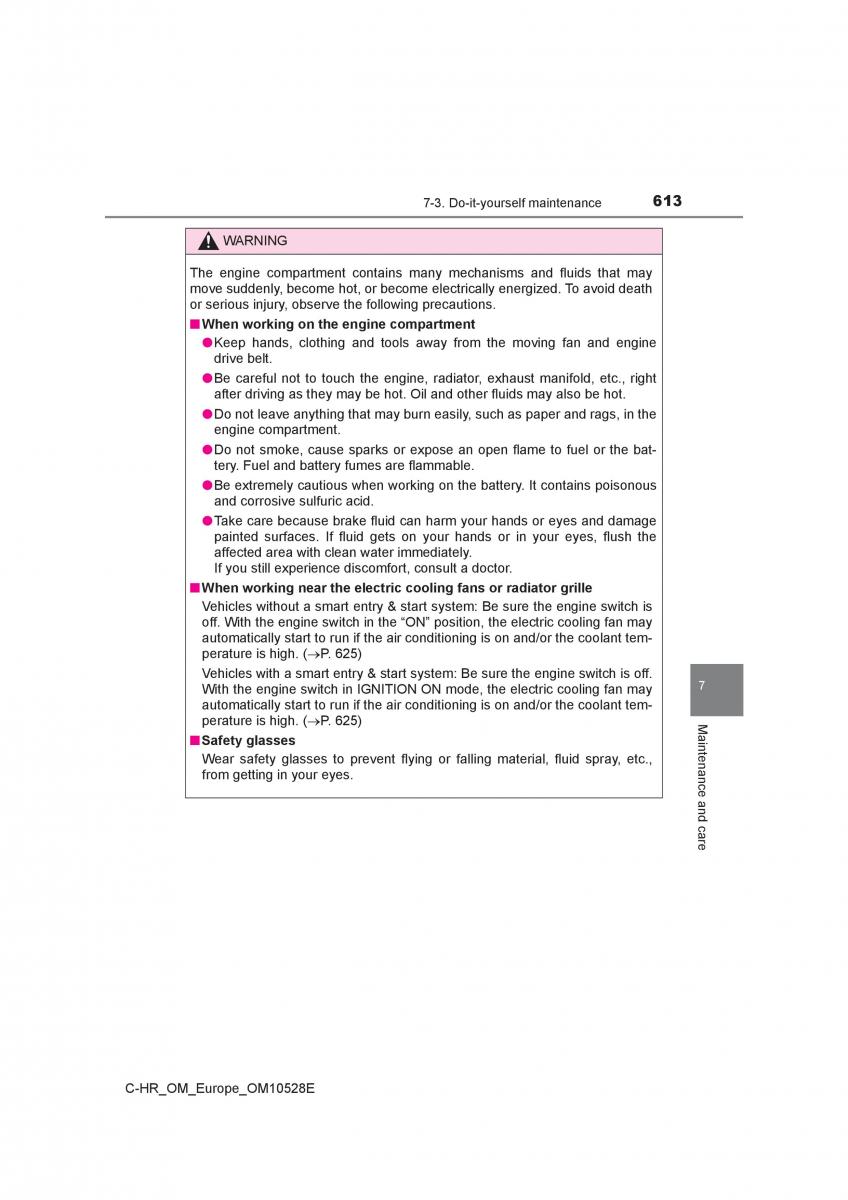 Toyota C HR owners manual / page 613