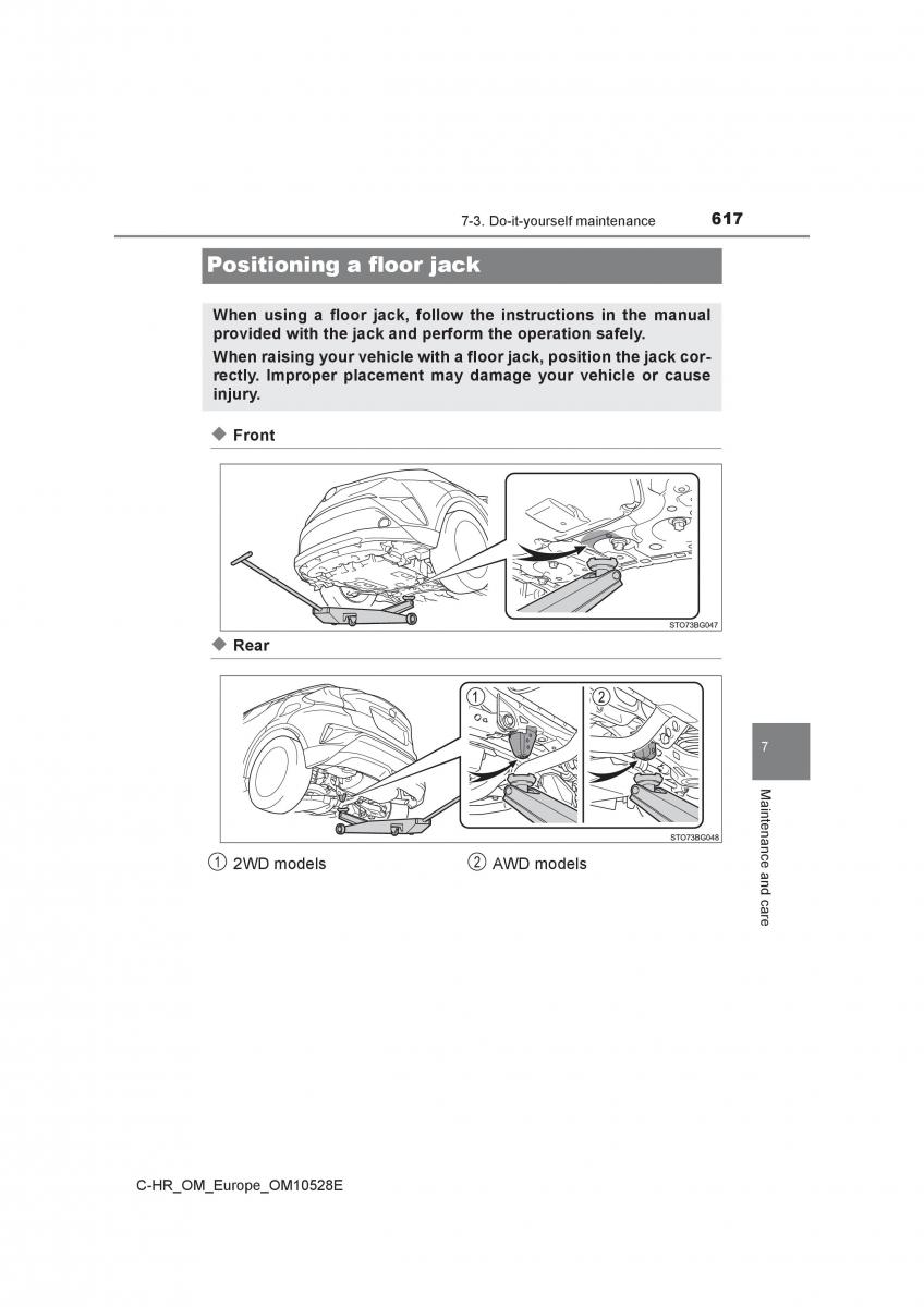 Toyota C HR owners manual / page 617