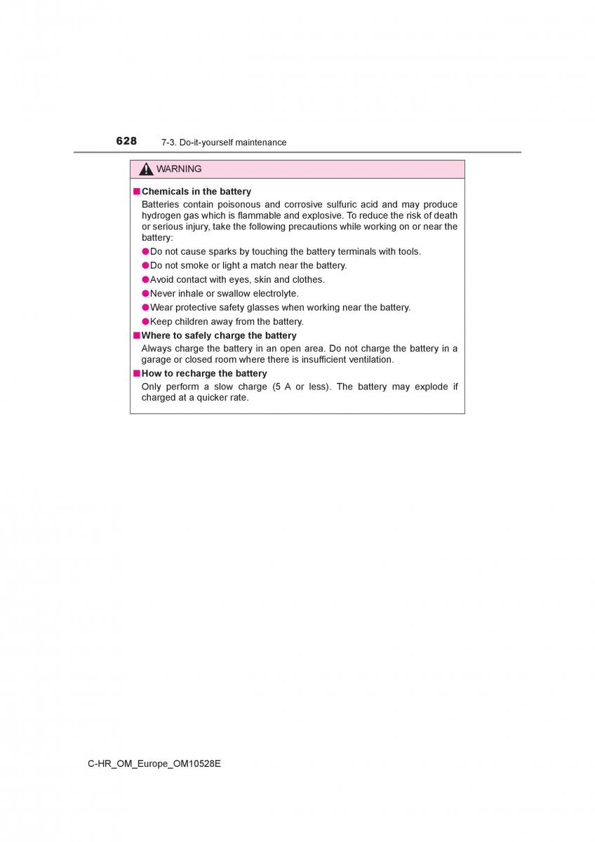 Toyota C HR owners manual / page 628