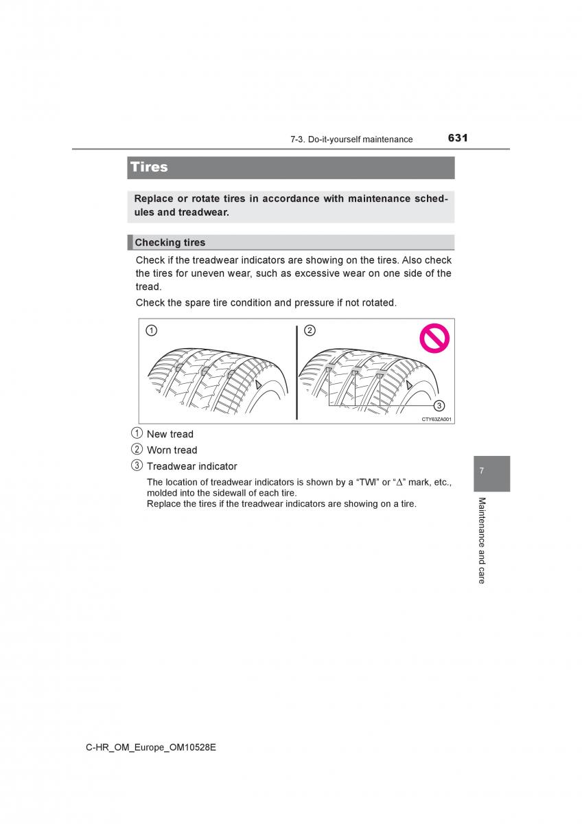 Toyota C HR owners manual / page 631