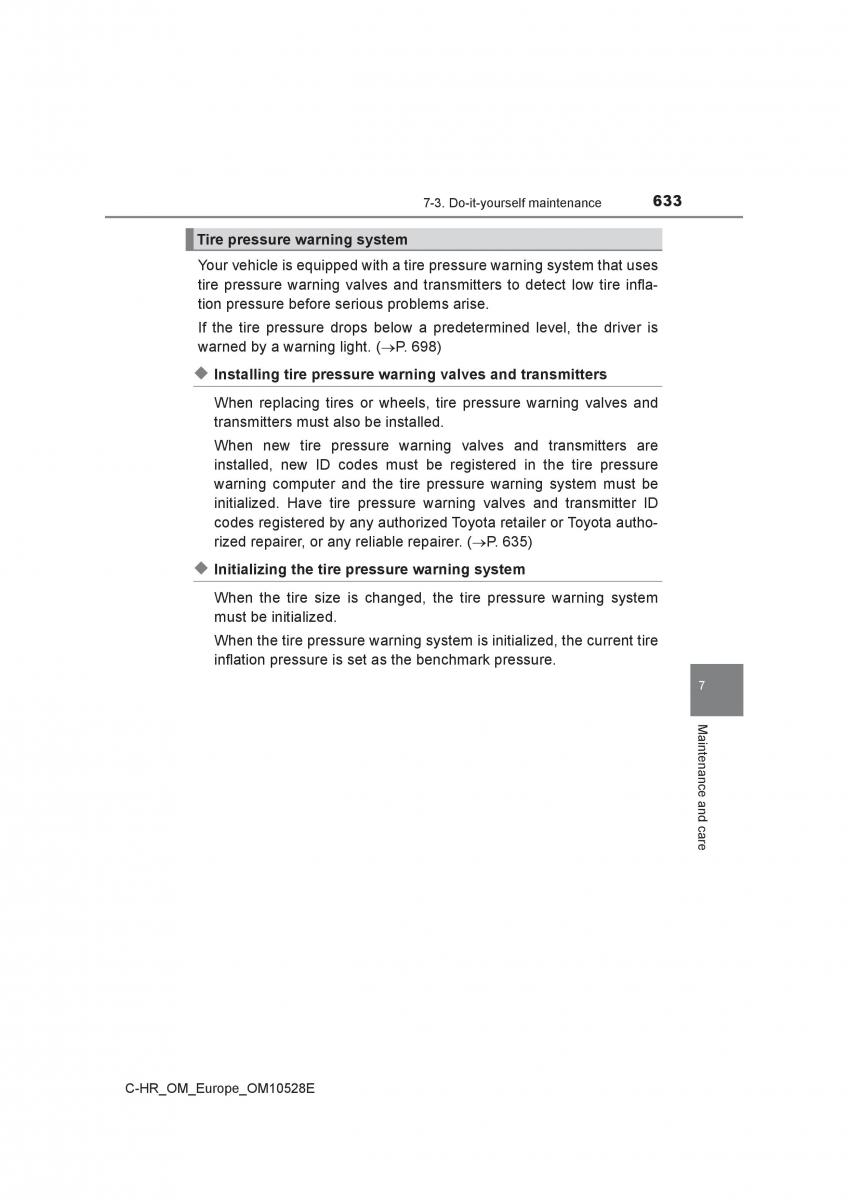 Toyota C HR owners manual / page 633