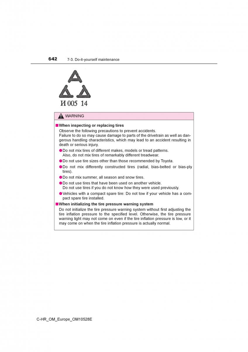 Toyota C HR owners manual / page 642