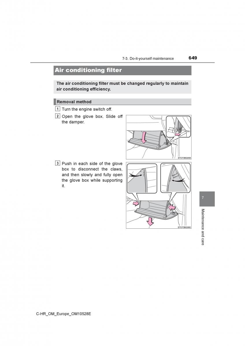 Toyota C HR owners manual / page 649