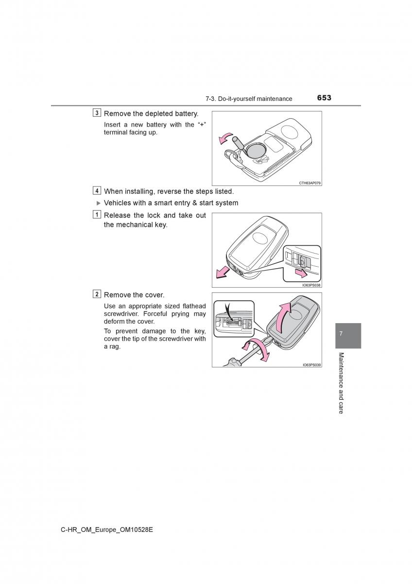 Toyota C HR owners manual / page 653