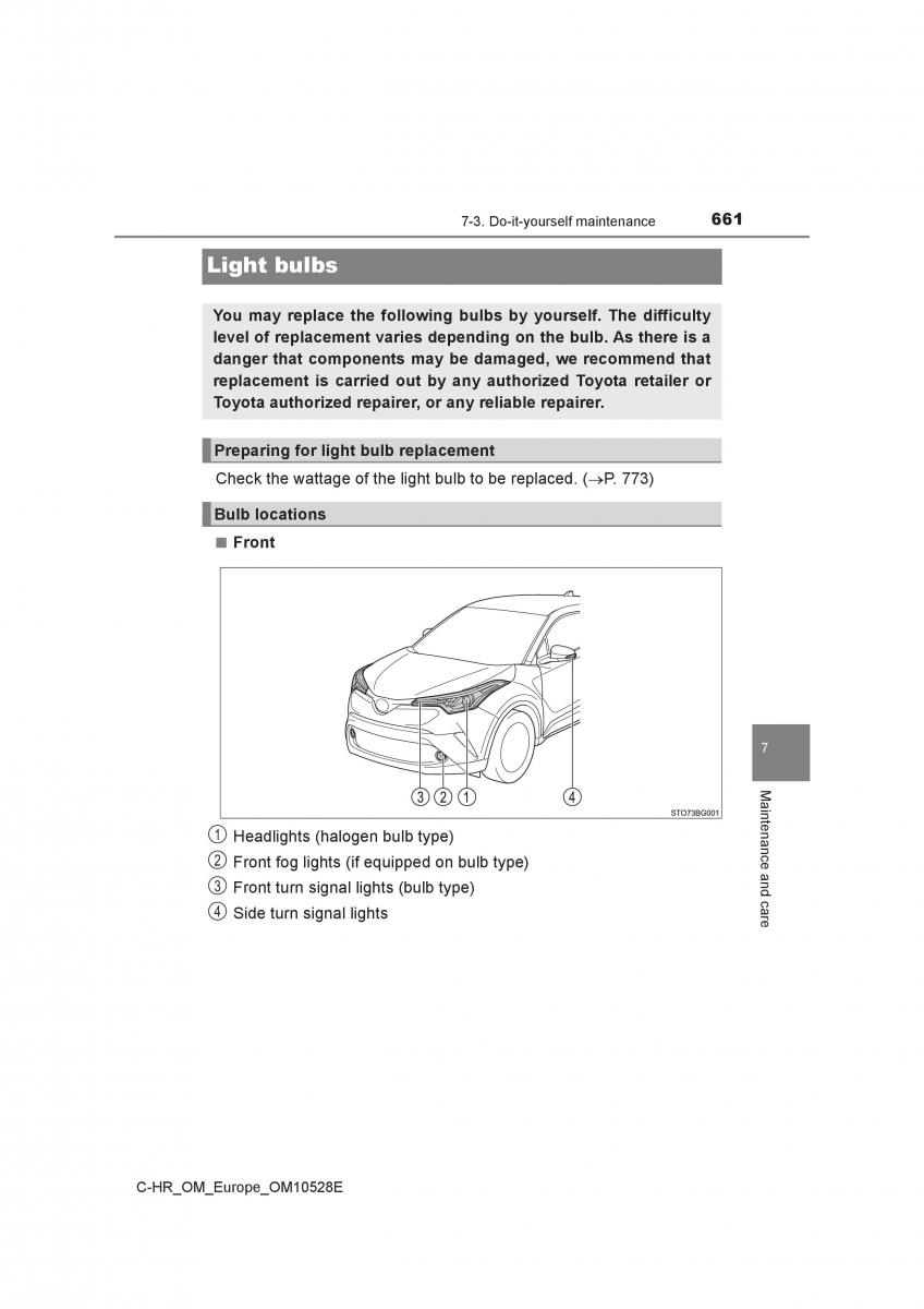 Toyota C HR owners manual / page 661