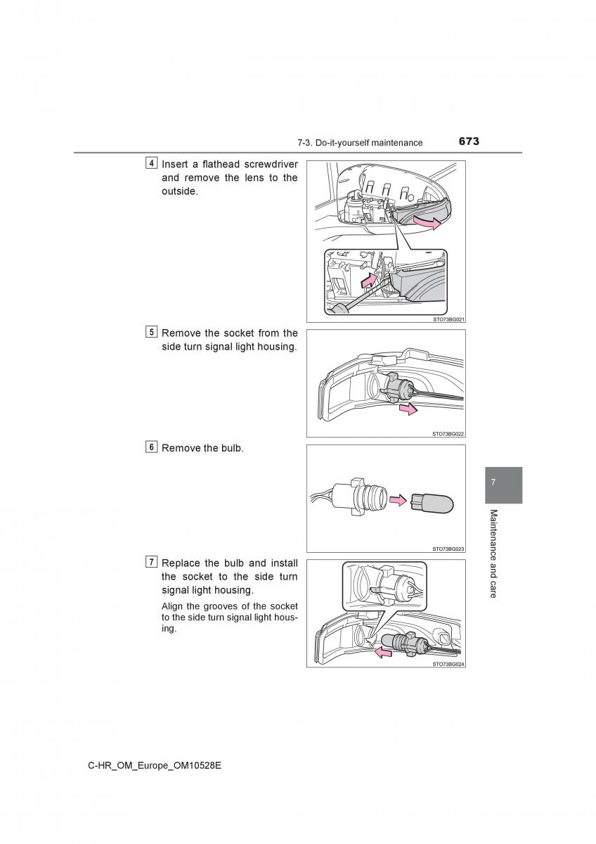 Toyota C HR owners manual / page 673