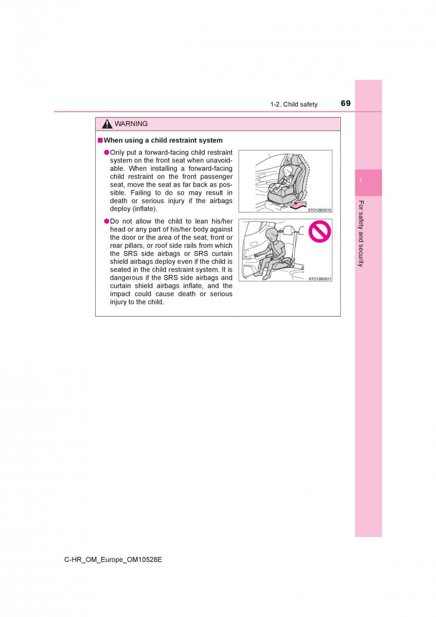 Toyota C HR owners manual / page 69