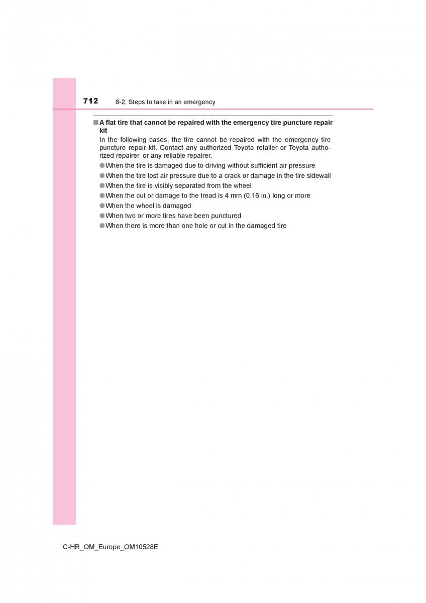 Toyota C HR owners manual / page 712