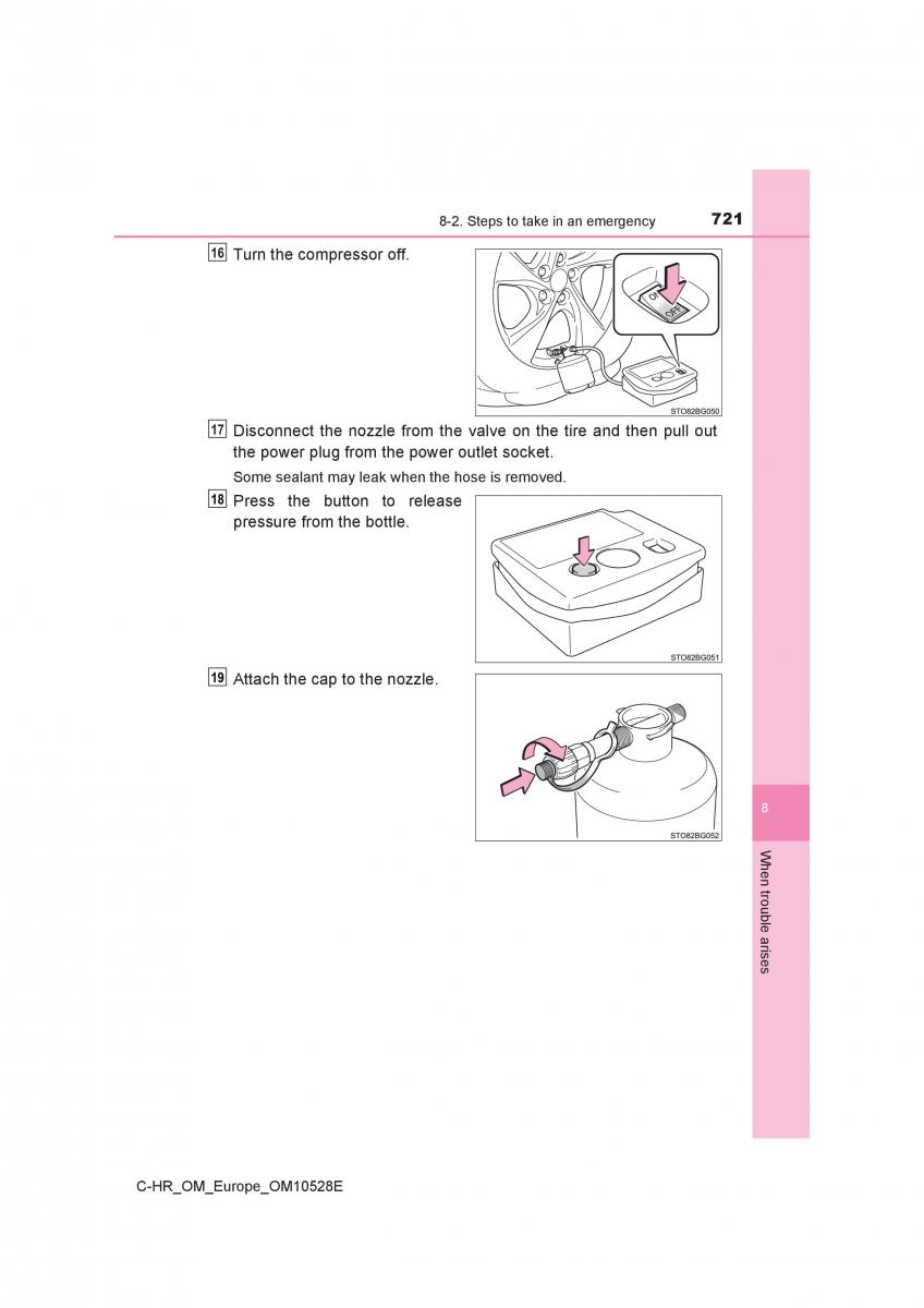 Toyota C HR owners manual / page 721