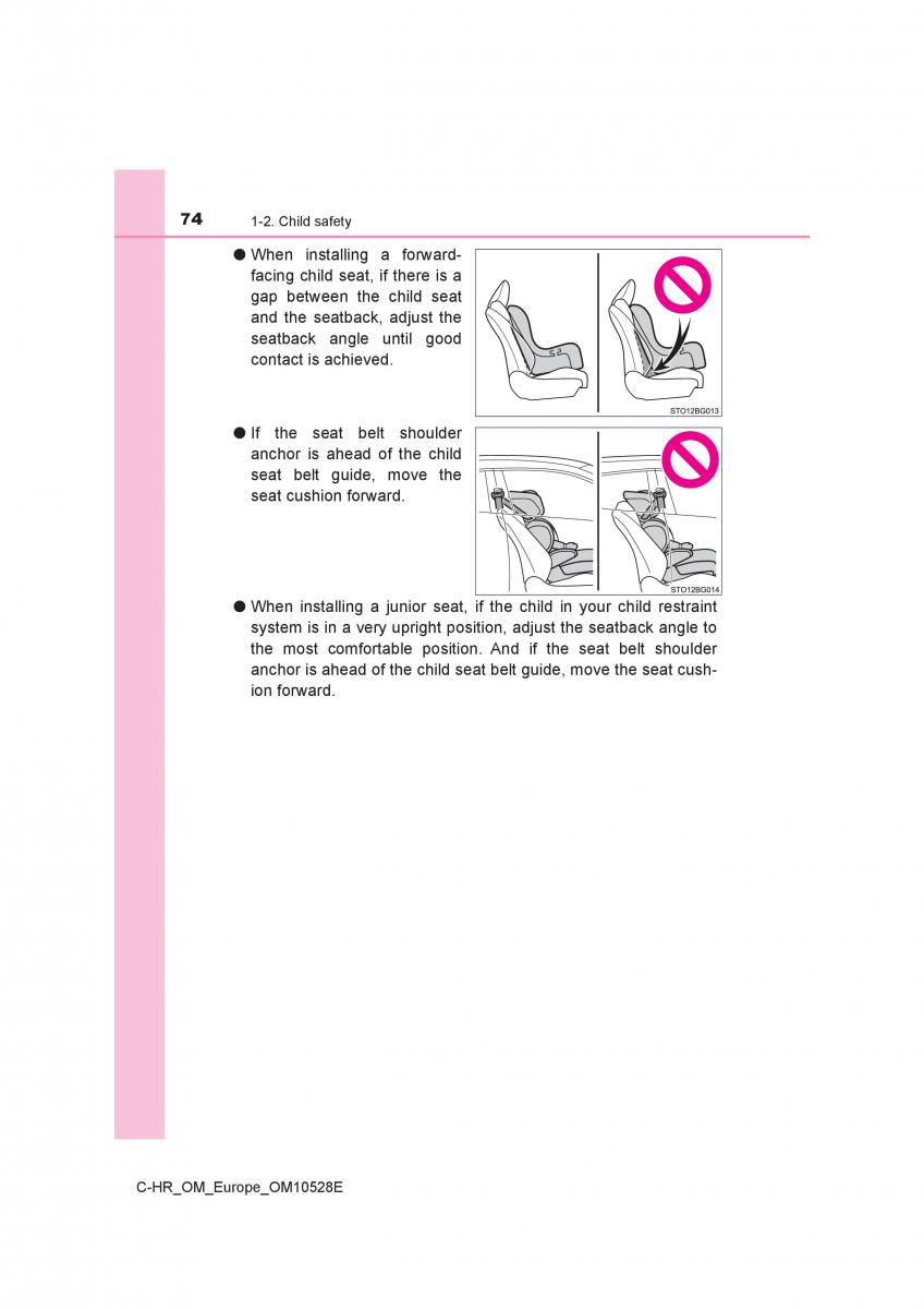 Toyota C HR owners manual / page 74