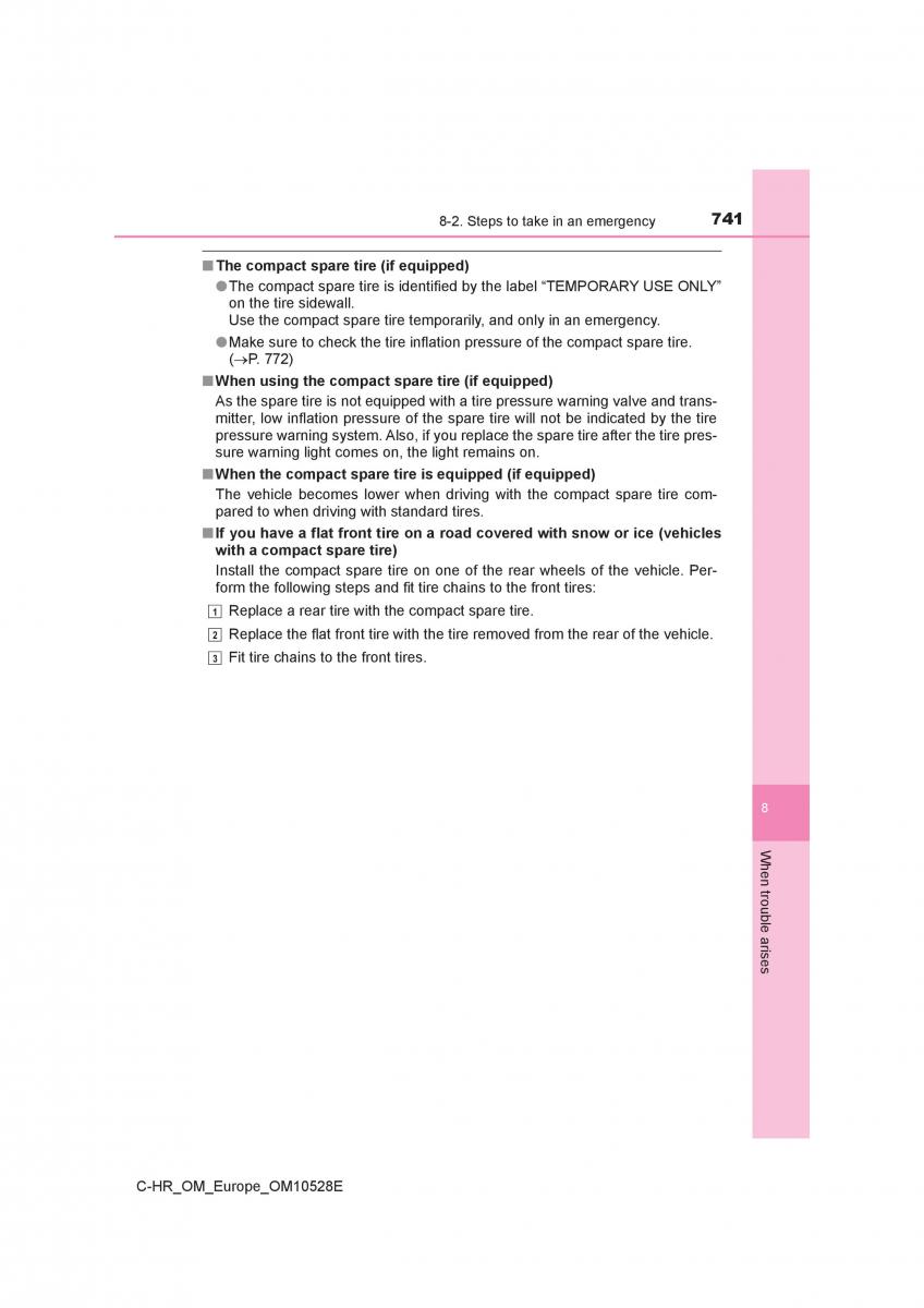 Toyota C HR owners manual / page 741