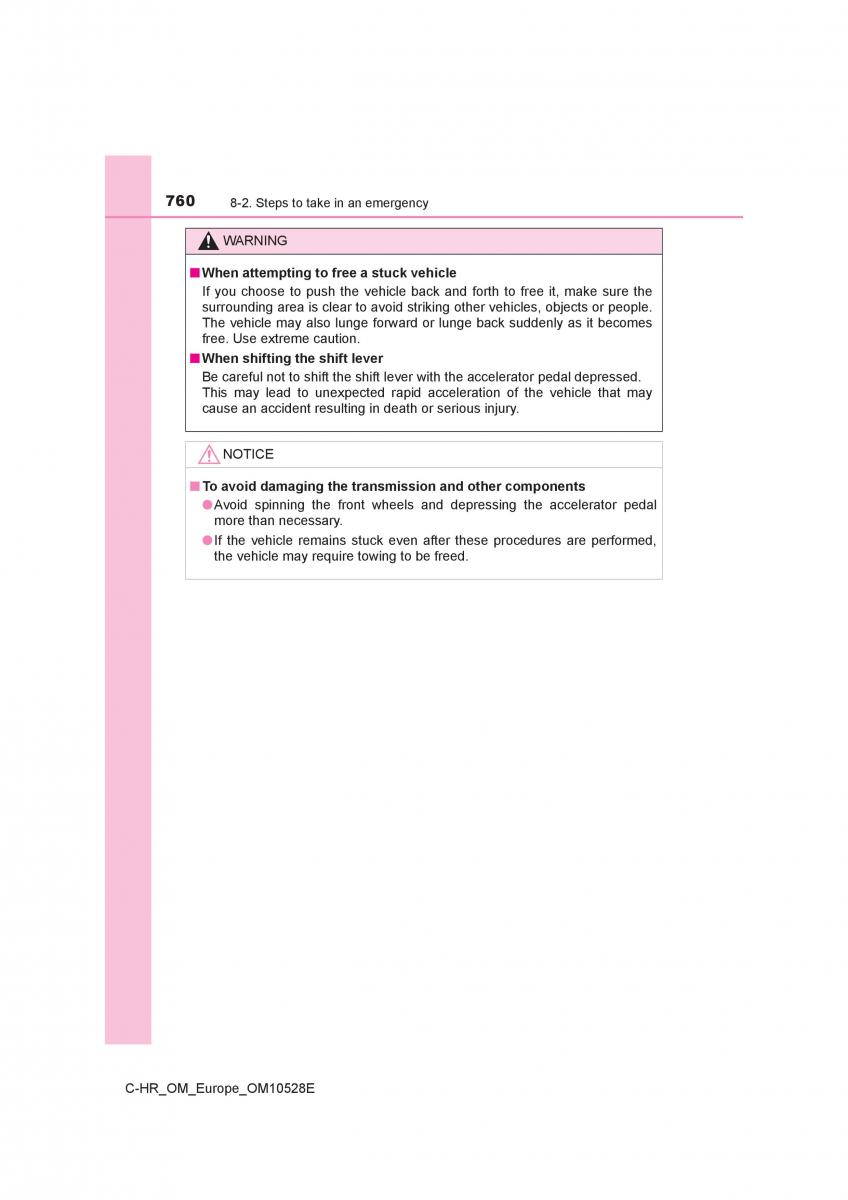 Toyota C HR owners manual / page 760