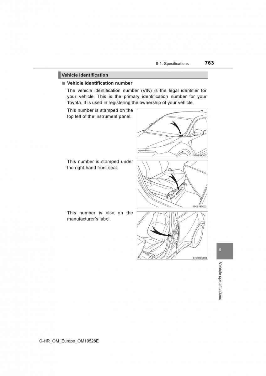 Toyota C HR owners manual / page 763