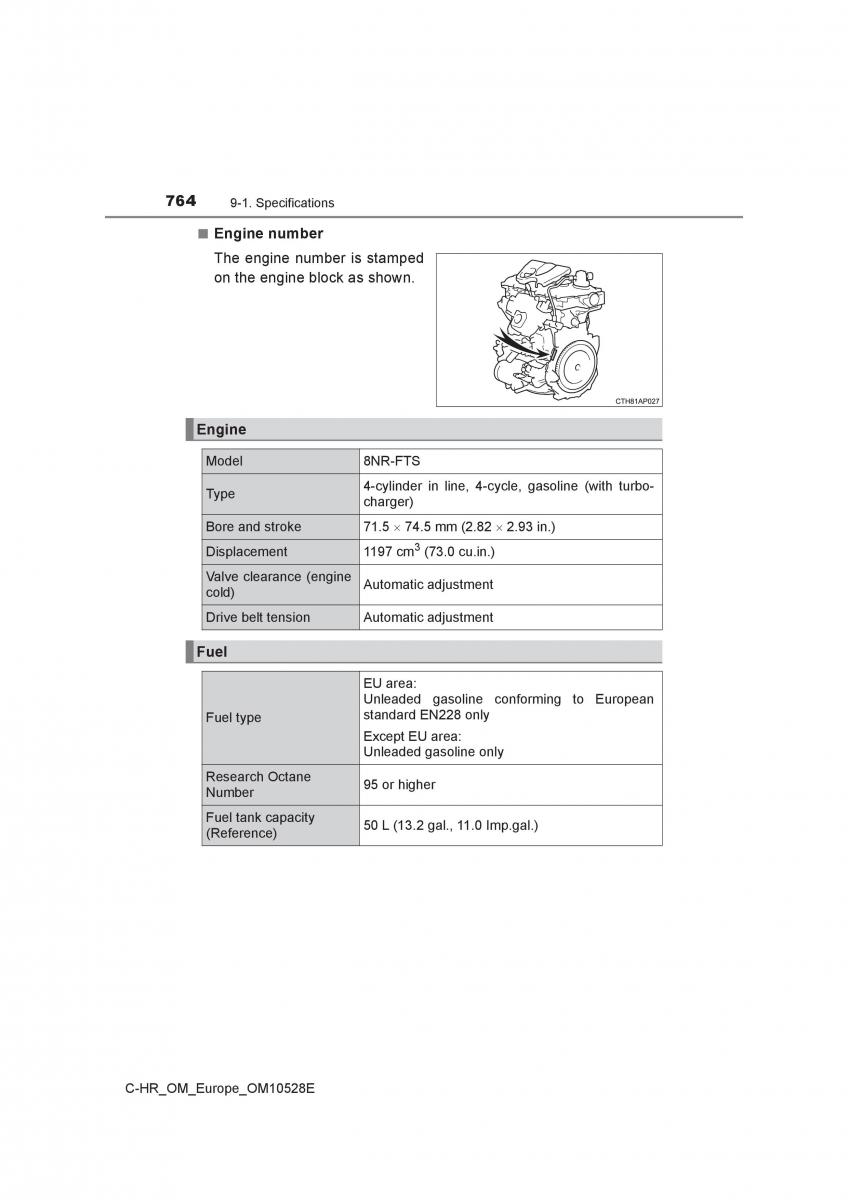 Toyota C HR owners manual / page 764