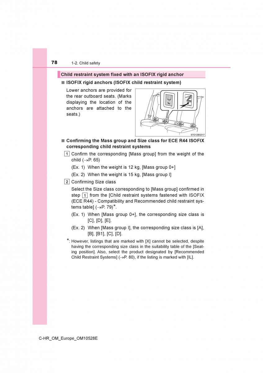 Toyota C HR owners manual / page 78