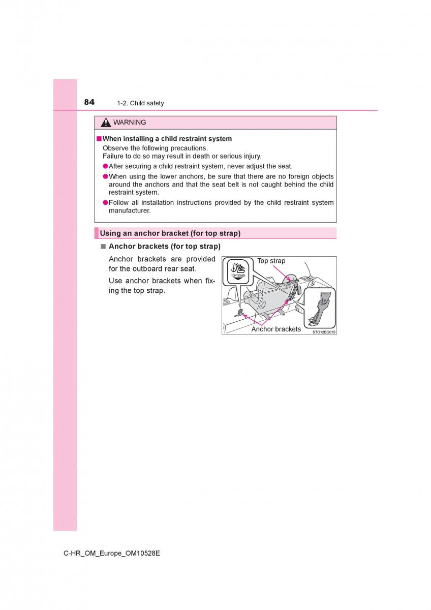 Toyota C HR owners manual / page 84