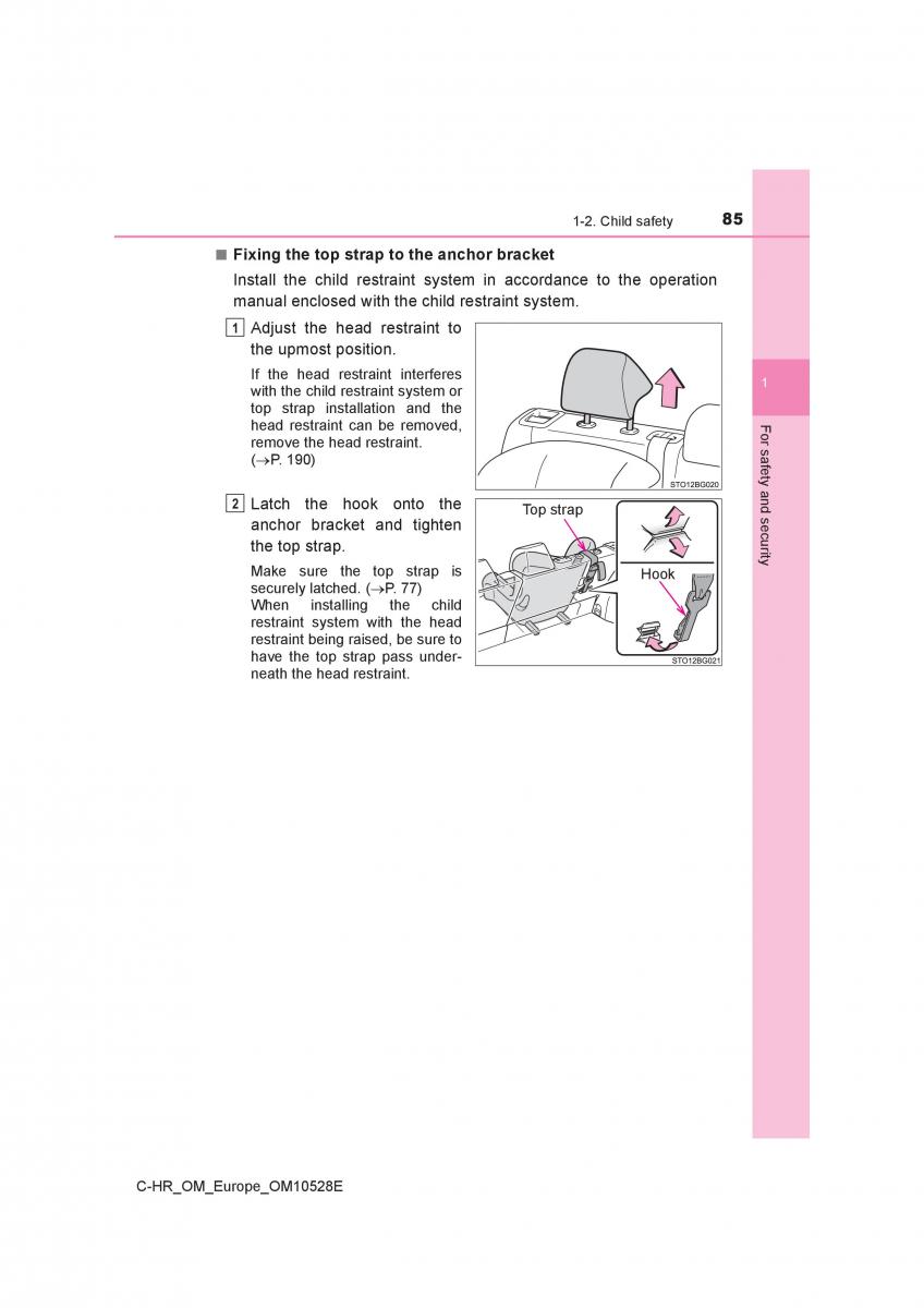 Toyota C HR owners manual / page 85