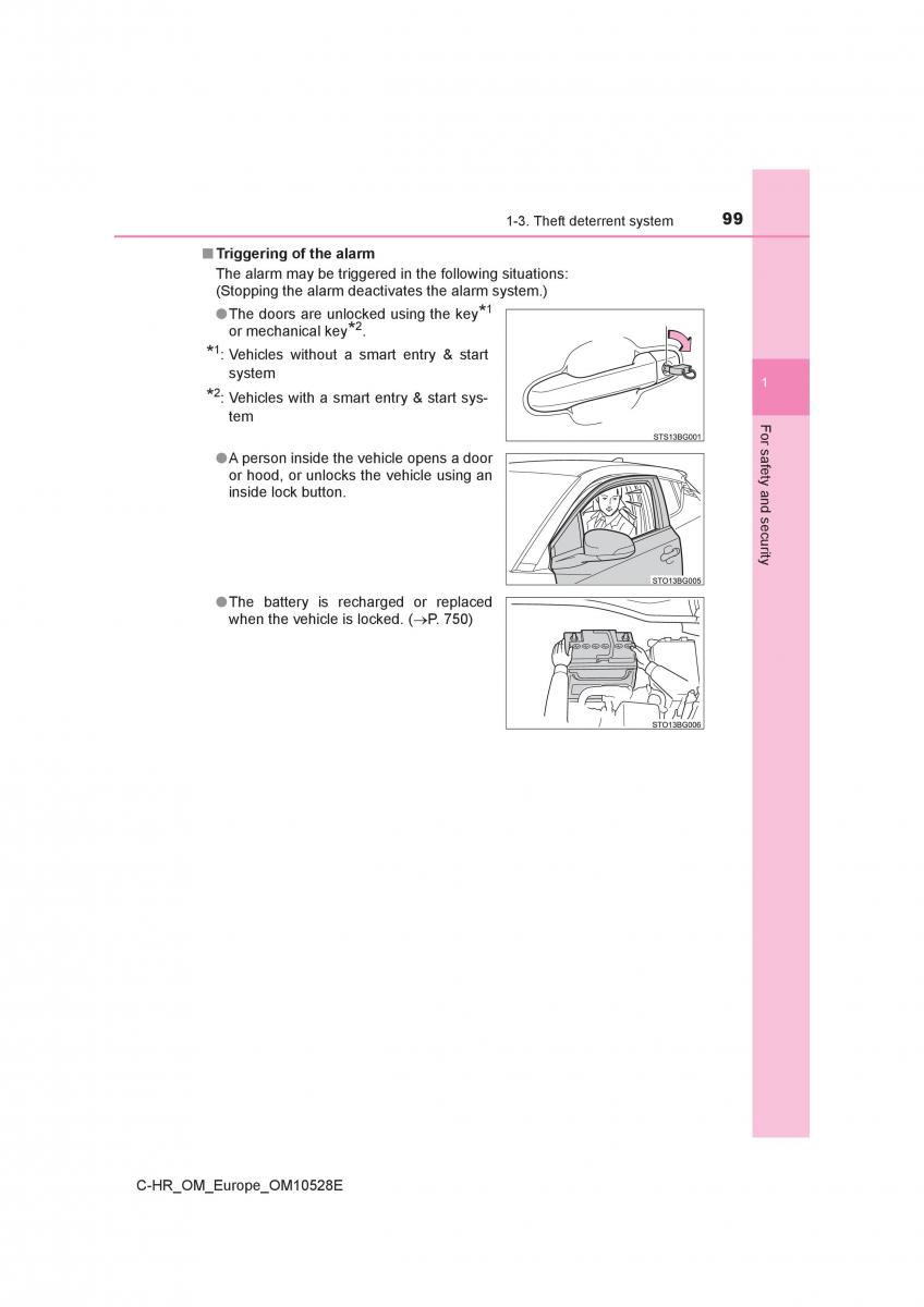 Toyota C HR owners manual / page 99