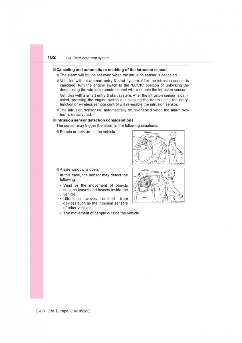 Toyota C HR owners manual / page 102