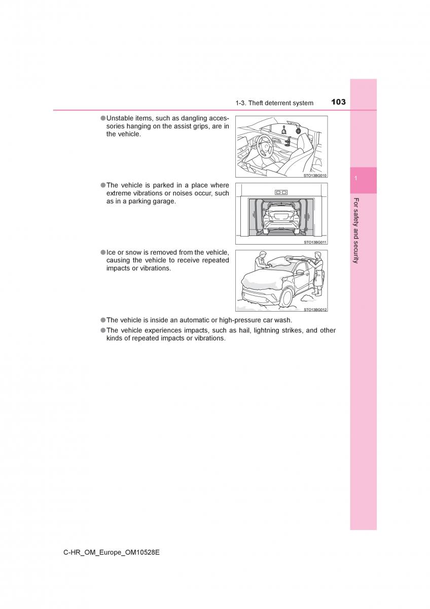 Toyota C HR owners manual / page 103