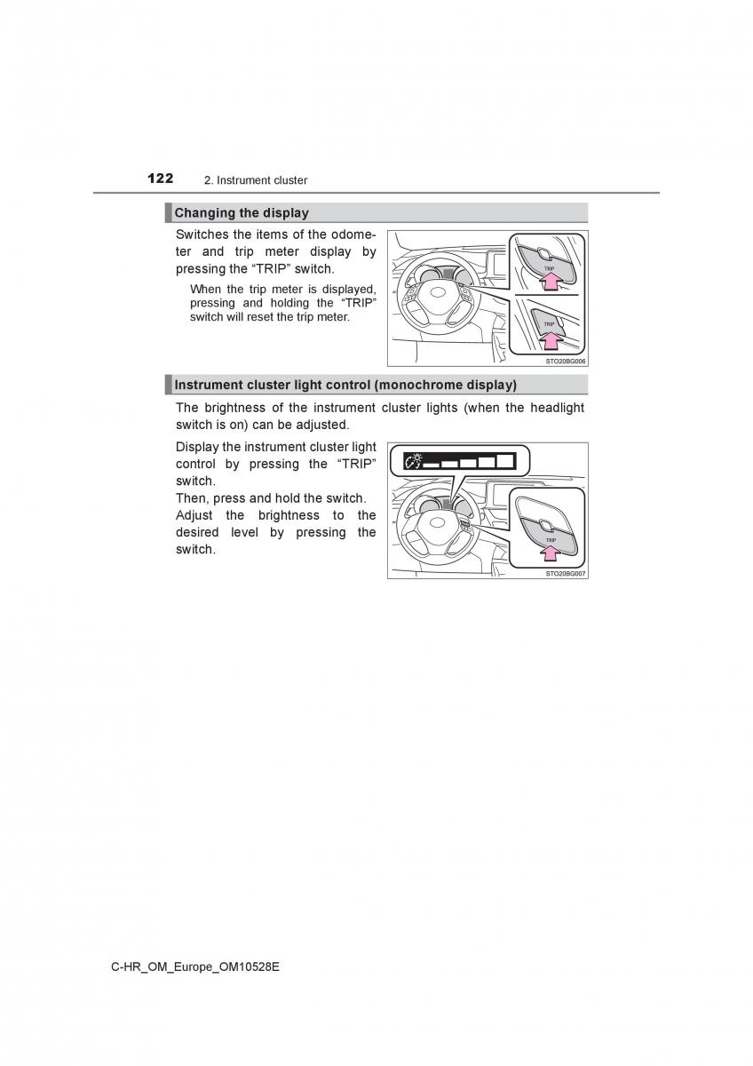 Toyota C HR owners manual / page 122