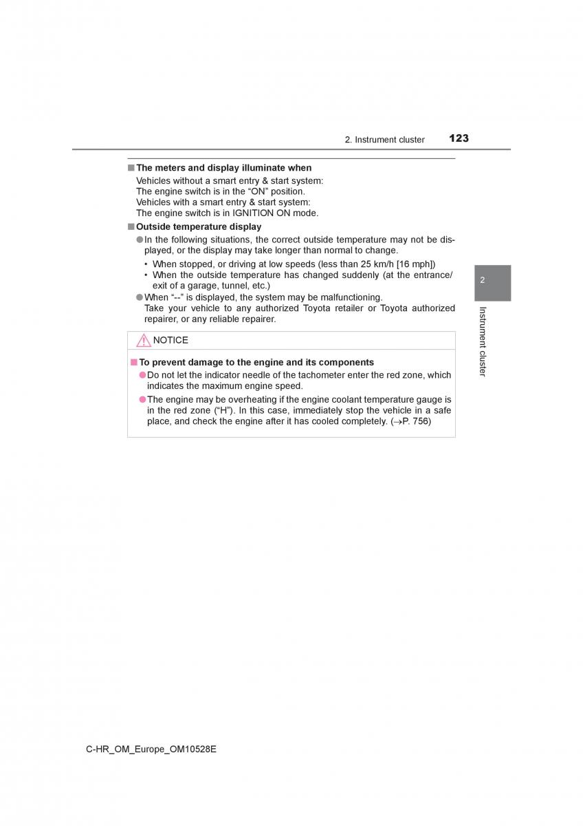 Toyota C HR owners manual / page 123