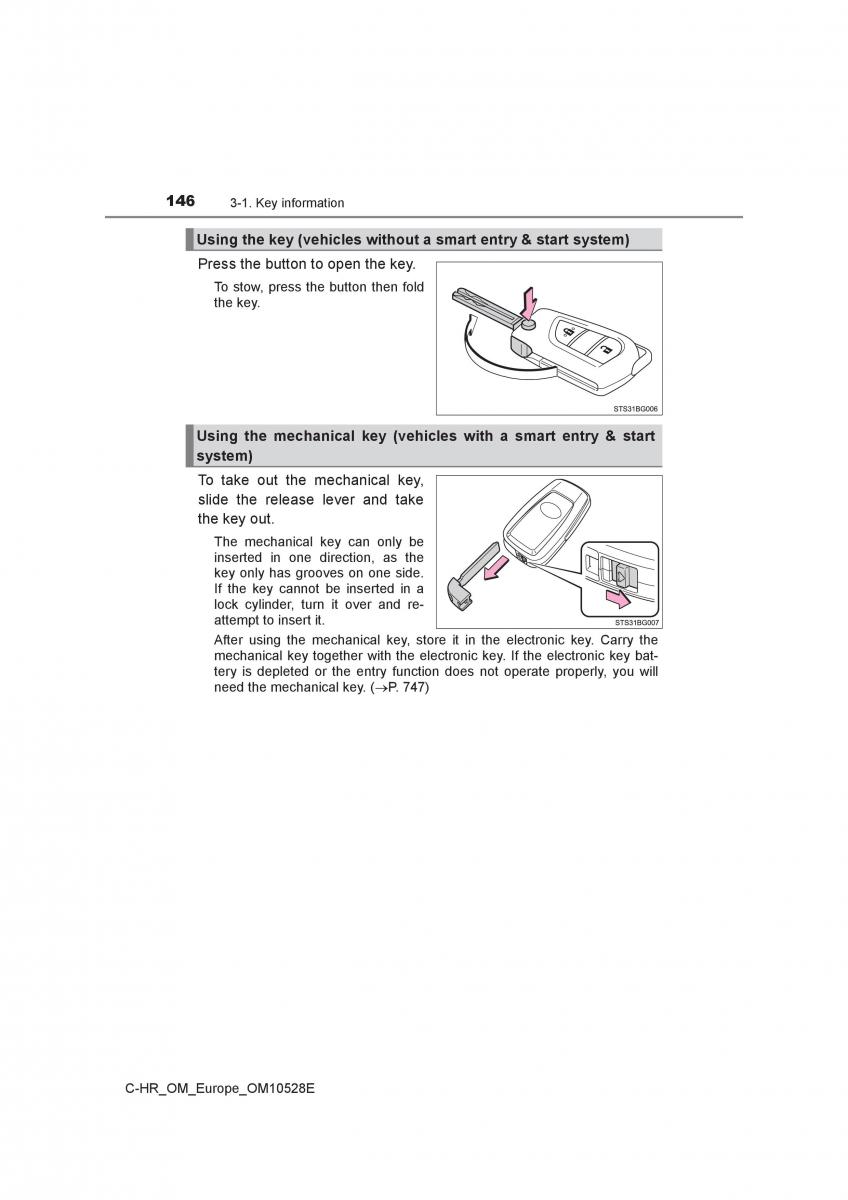 Toyota C HR owners manual / page 146