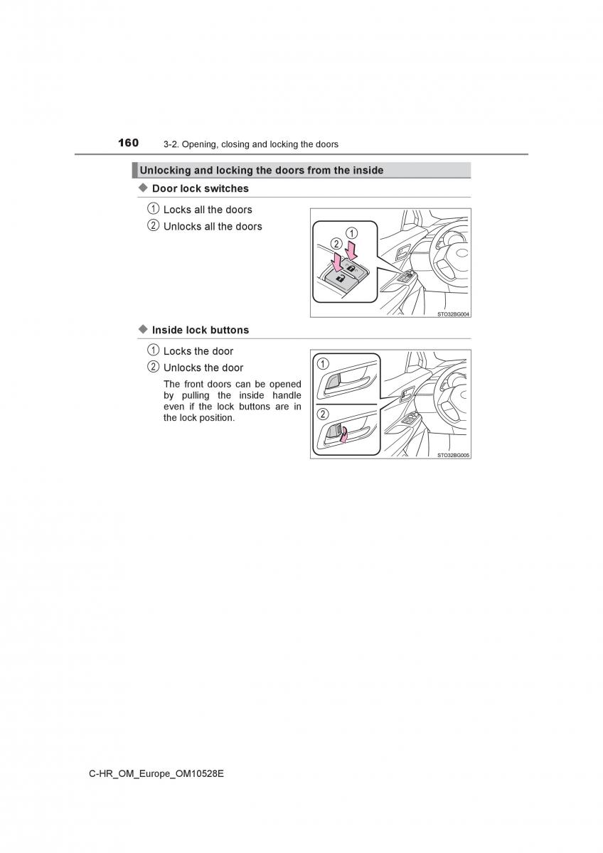 Toyota C HR owners manual / page 160