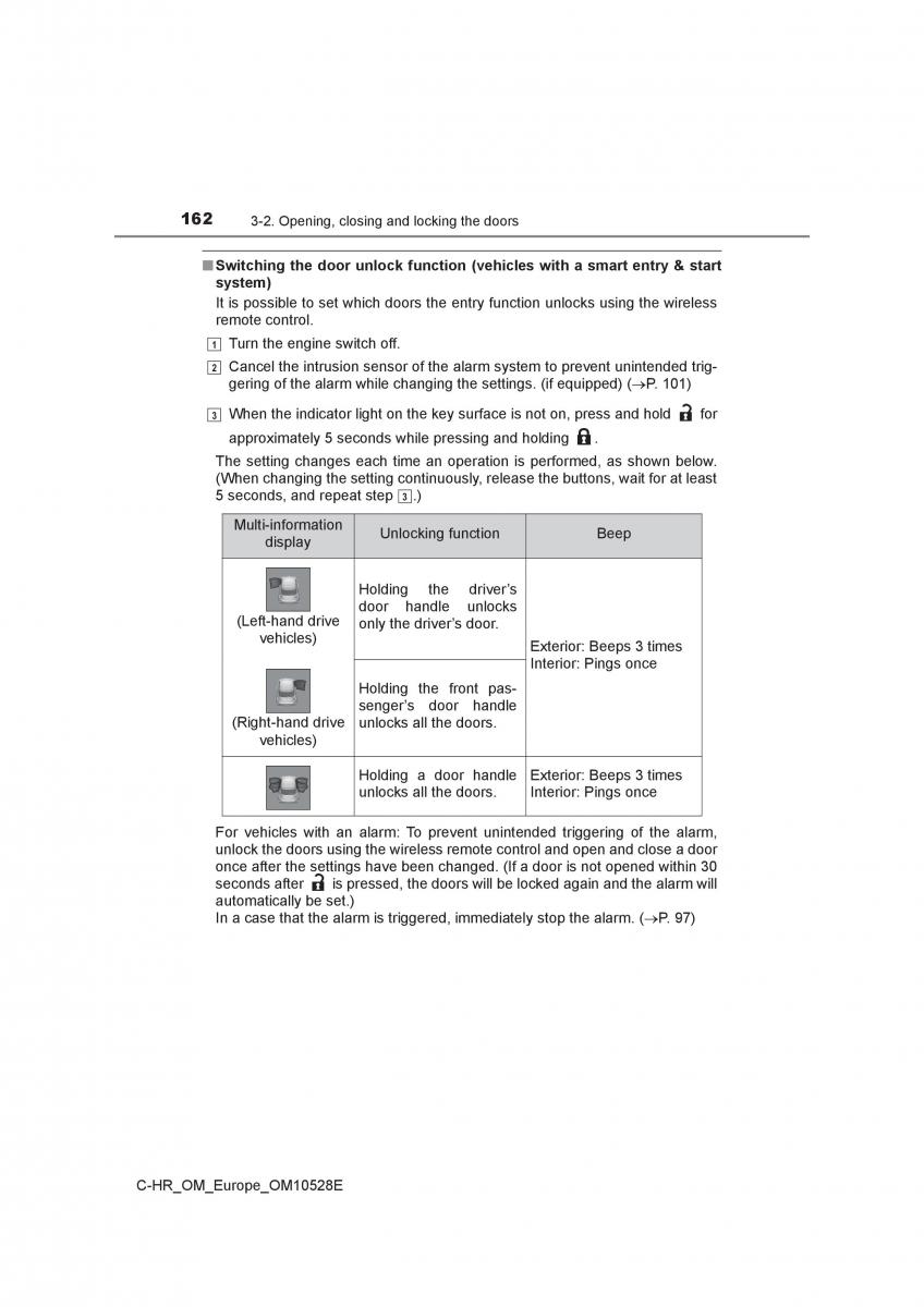 Toyota C HR owners manual / page 162