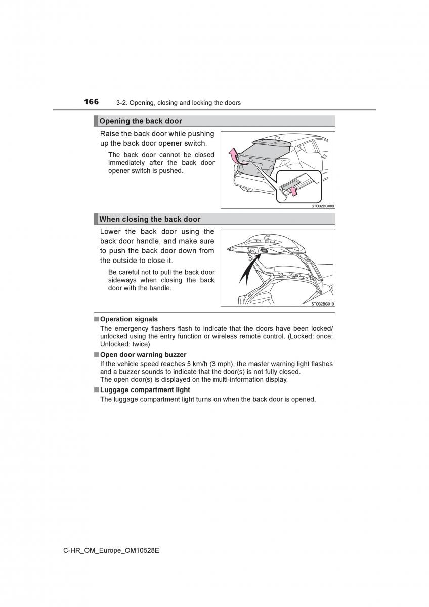 Toyota C HR owners manual / page 166