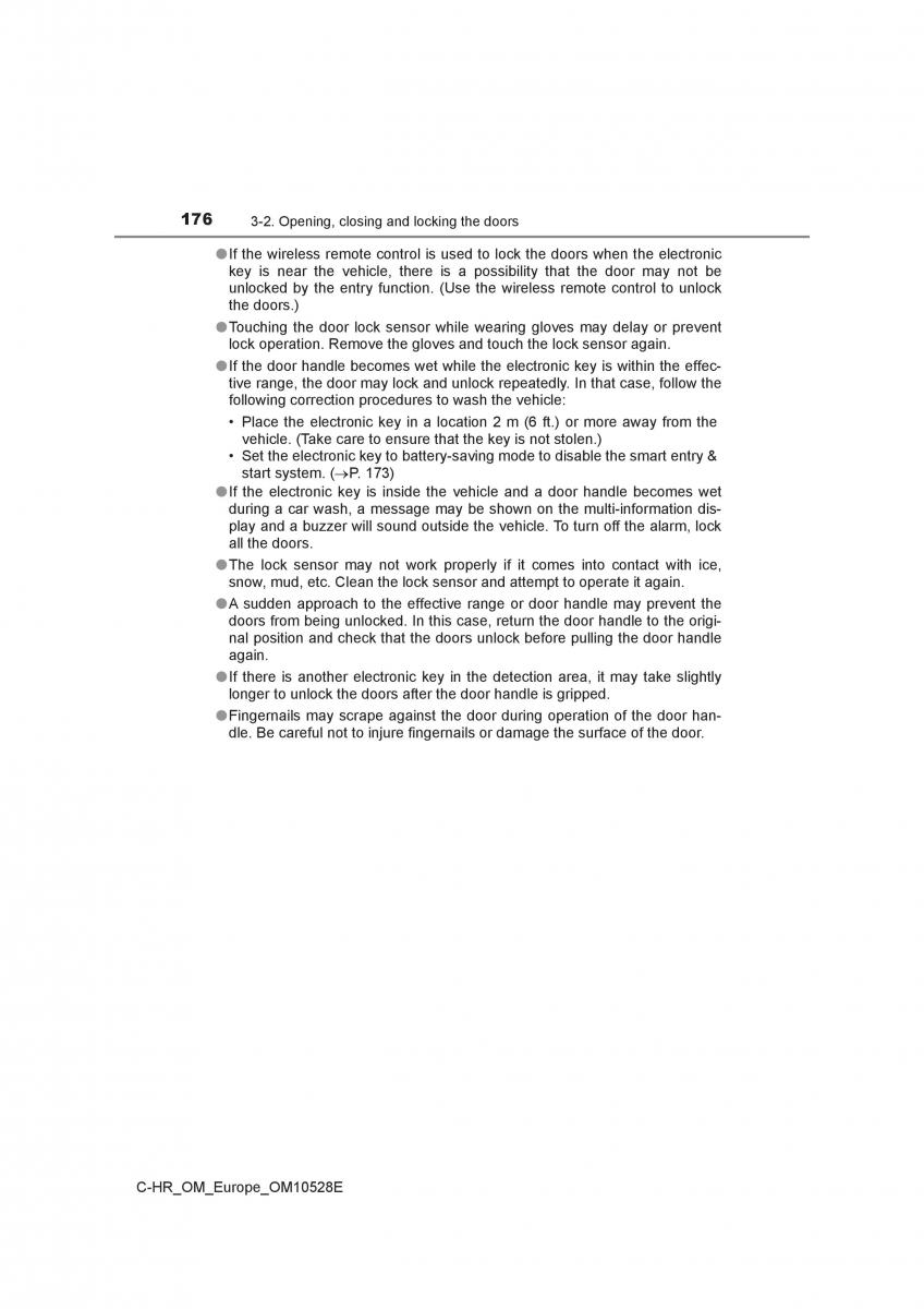 Toyota C HR owners manual / page 176