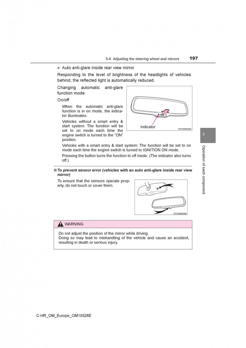 Toyota C HR owners manual / page 197