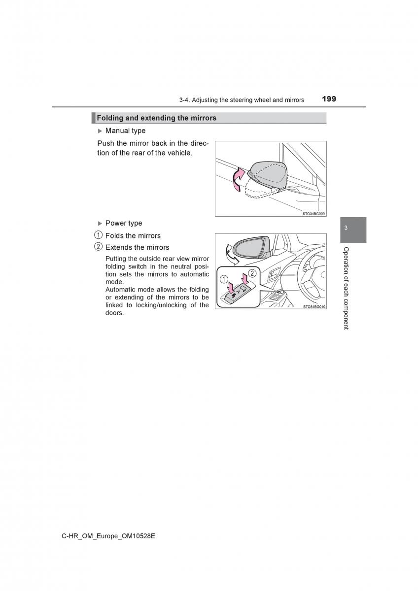 Toyota C HR owners manual / page 199