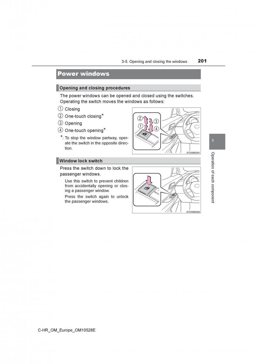 Toyota C HR owners manual / page 201