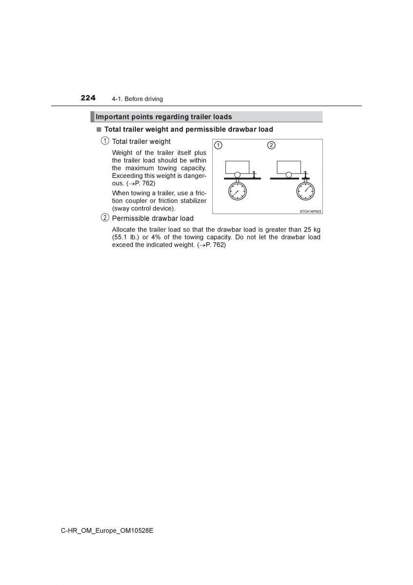 Toyota C HR owners manual / page 224