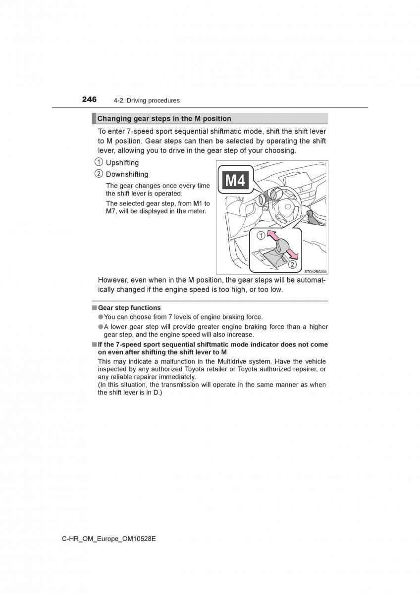 Toyota C HR owners manual / page 246