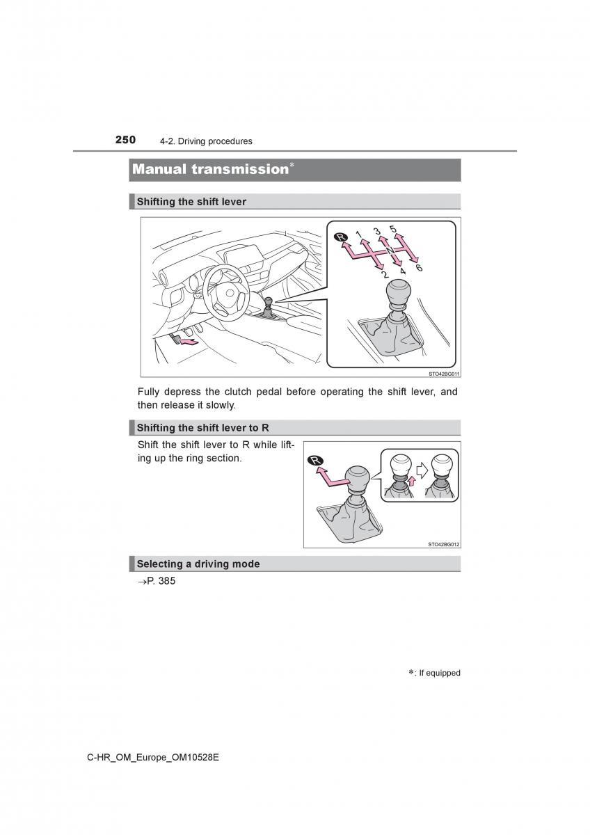 Toyota C HR owners manual / page 250