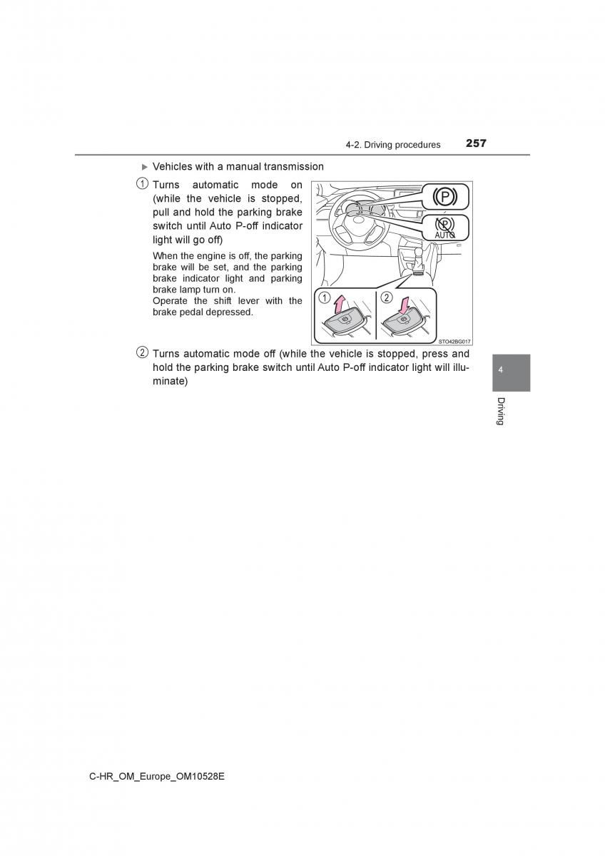 Toyota C HR owners manual / page 257