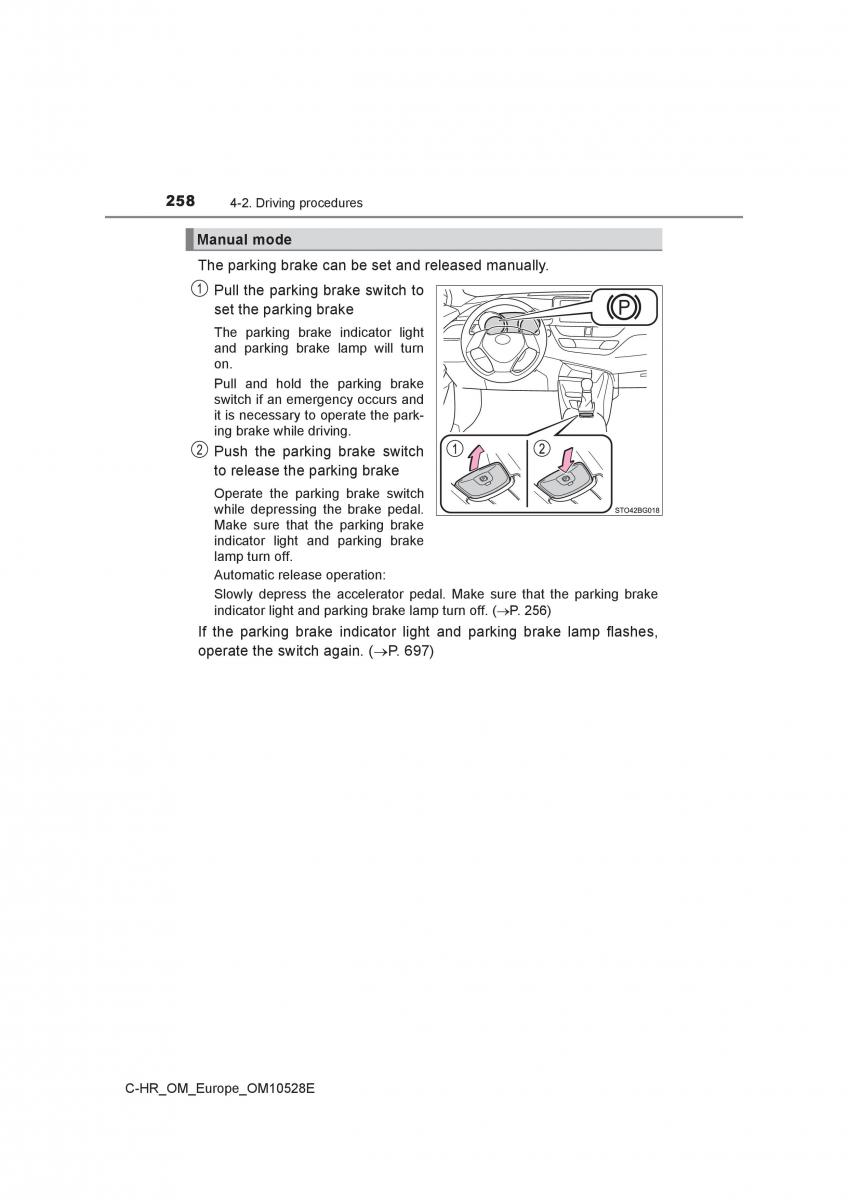 Toyota C HR owners manual / page 258