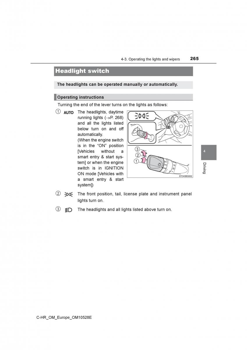 Toyota C HR owners manual / page 265